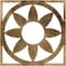 Ekena Millwork Blume Architectural Grade PVC Pierced Ceiling Medallion, Antiqued Brass, 32"OD x 11 1/8"ID x 1"P CMPP32BLABS - alternate 1